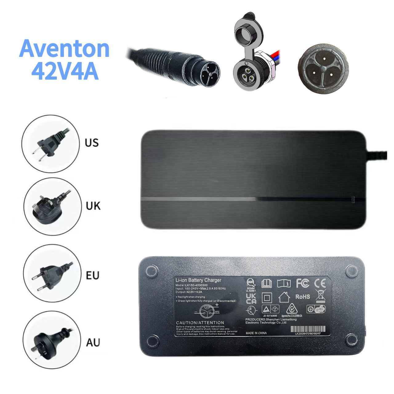 42V4A charger-Aventon ebike