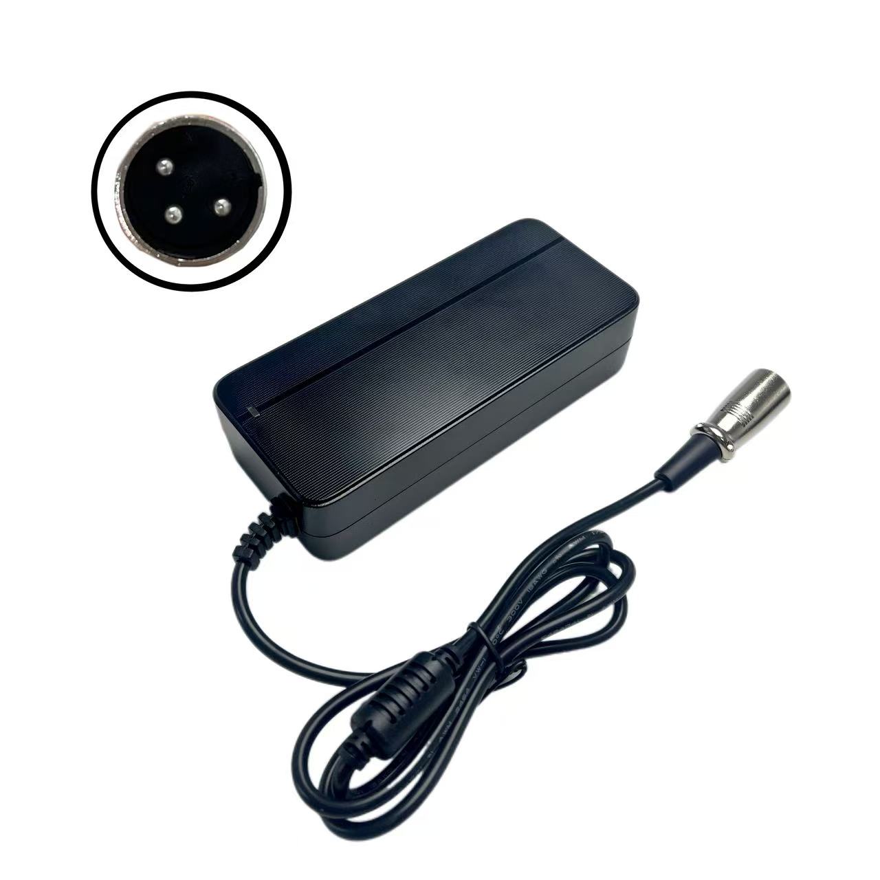 42V 2A Lithium Battery Power Adapter 3-Pin XLR Connector 36V Li-ion Eco-Friendly E-Bike Electric Scooter